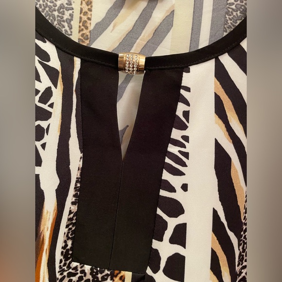 Perception Concepts NWT Animal Print Sleeveless Top Blouse L - Picture 3 of 7